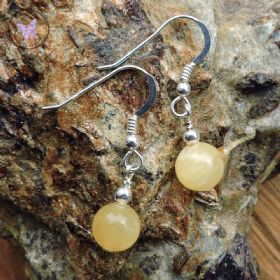 Aragonite Silver Earrings